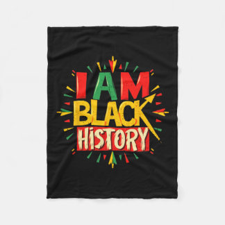 I Am Black History Month African American Boys Gir Fleece Blanket
