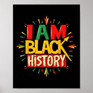I Am Black History Month African American Boys Gir Poster