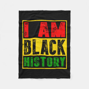 I Am Black History Month African American Pride Ce Fleece Blanket