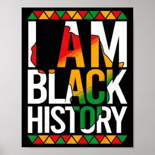 I Am Black History Month African American Pride Ce Poster