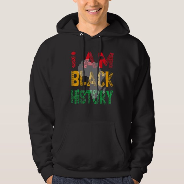 I Am Black History Month  African American Pride Hoodie (Front)