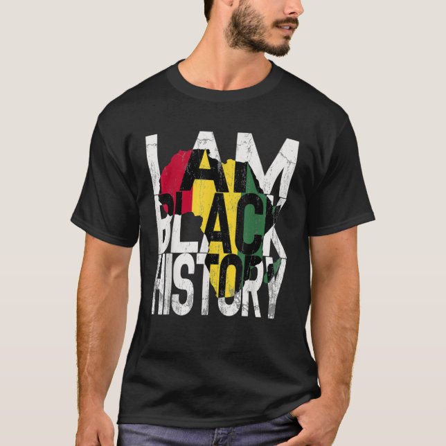 I Am Black History Month African American Pride T-Shirt (Front)