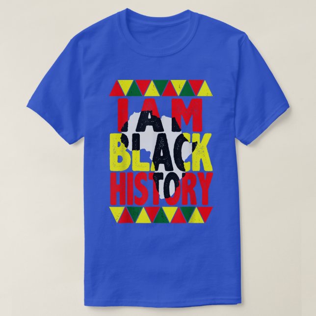 I Am Black History Month African American Pride T- T-Shirt (Design Front)