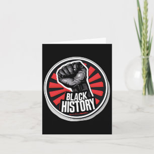 I Am Black History Month African Pride Black Fist Card