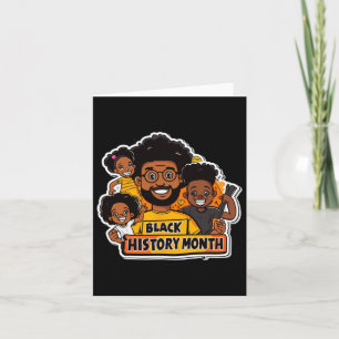 I Am Black History Month African Pride Black Fist Card