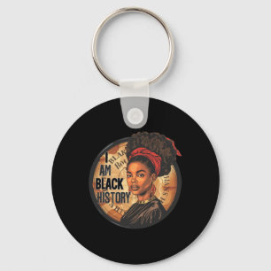 I Am Black History Month African Pride Black Fist Key Ring