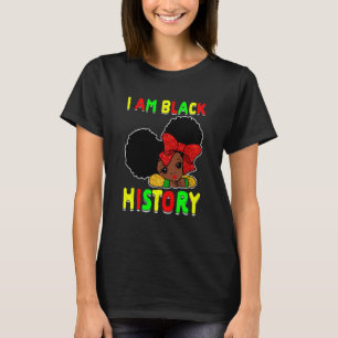 I Am Black History Month African Pride Queen Girls T-Shirt