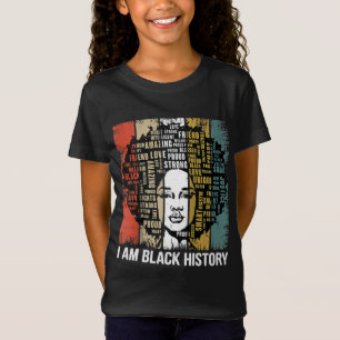 I Am Black History Month African Women Afro Girl R T-Shirt