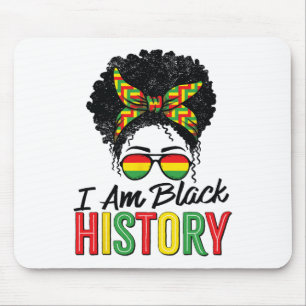 I Am Black History Month African Women Girls Mouse Mat