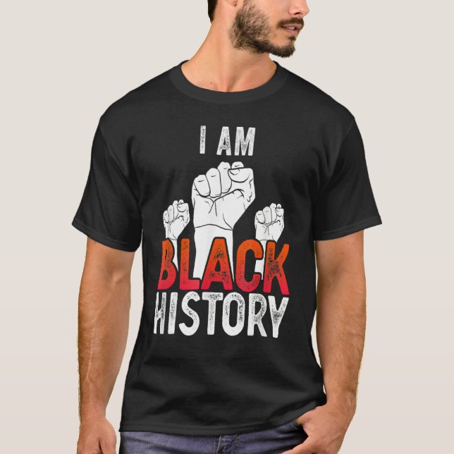 I Am Black History Month Afro African Pride Men Wo T-Shirt (Front)