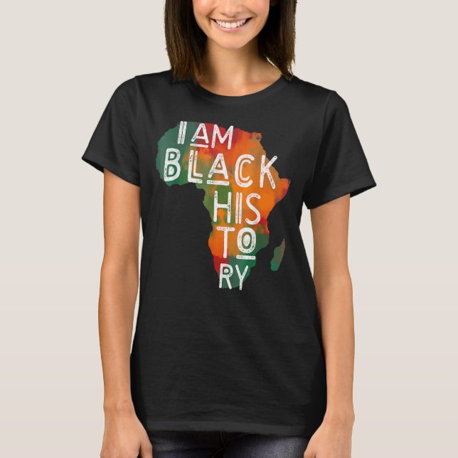 I Am Black History Month Afro African Pride Men Wo T-Shirt (Front)