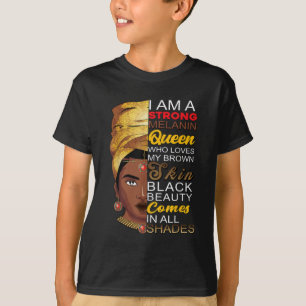 I Am Black History Month Black Girl Magic Afro Mel T-Shirt