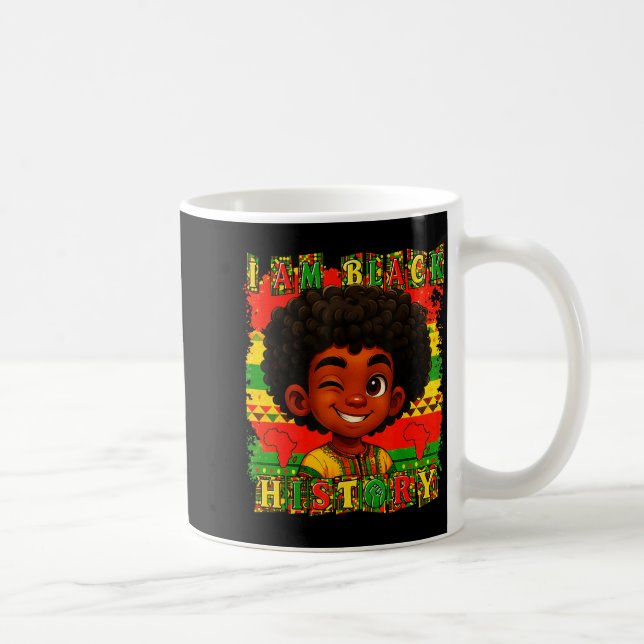 I Am Black History Month Black Pride African Ameri Coffee Mug (Right)