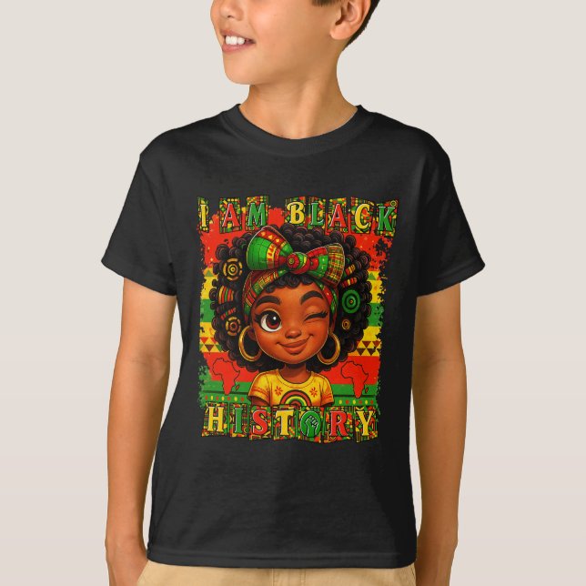 I Am Black History Month Black Pride African Ameri T-Shirt (Front)