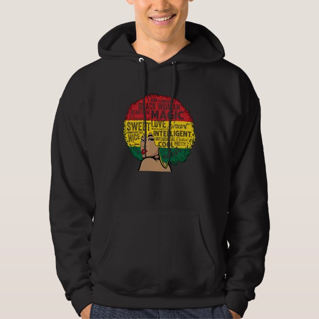 I Am Black History Month Black Queen BHM Pride Mel Hoodie (Front)