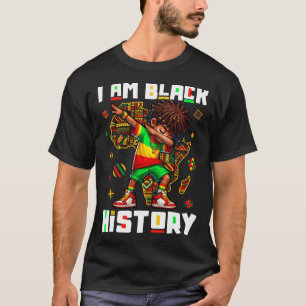 I Am Black History Month Boys Dabbing Boy Men Afri T-Shirt