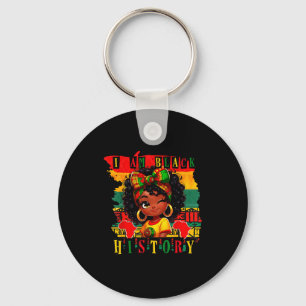 I Am Black History Month Girls Kids African Americ Key Ring