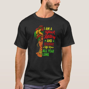 I Am Black History Month Proud Afro African Black  T-Shirt