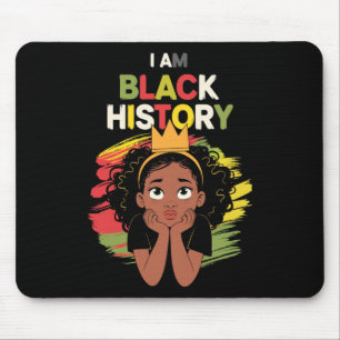 I Am Black History Month Teens Women Girls African Mouse Mat