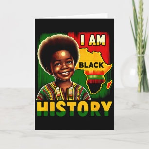 I Am Black History Month Youth Pride African Melan Card