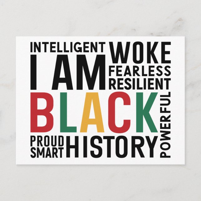 I Am Black History Postcard (Front)