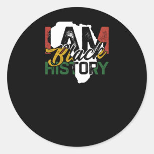 I Am Black History Sticker1 Classic Round Sticker