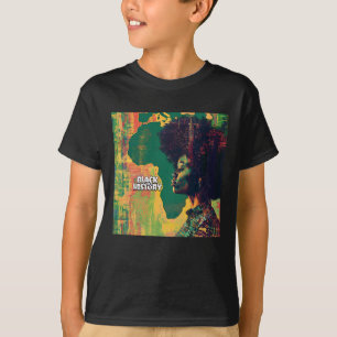I Am Black History Sticker T-Shirt