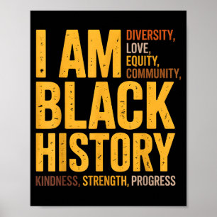 I Am Black History Vintage Poster