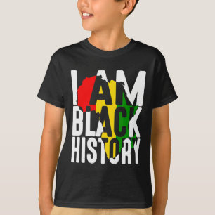 I Am Black History With Map Of Africa - Black Empo T-Shirt