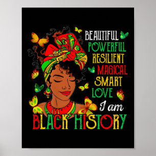 I Am Black History Women Black History Month Celeb Poster