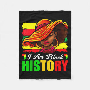 I Am Black History Women Blm Black History Month J Fleece Blanket