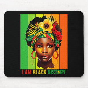 I Am Black History Women Girls Black Queen Month H Mouse Mat