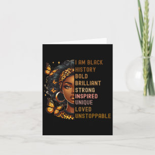 I Am Black Woman Beautiful Magic Intelligent Black Card