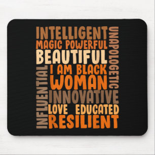 I Am Black Woman Black History African American Gi Mouse Mat