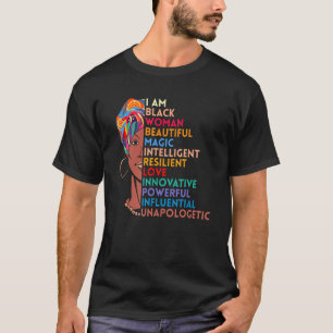 I Am Black Woman Black History Month Educated Blac T-Shirt