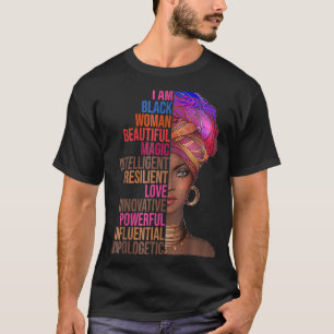 I Am Black Woman Black History Month Queen Melanin T-Shirt