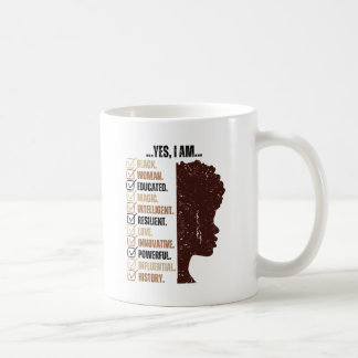 I Am Black Woman Educated Melanin Black History Coffee Mug