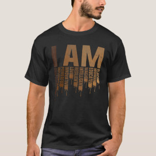 I Am Black Woman Educated Melanin Black History Mo T-Shirt