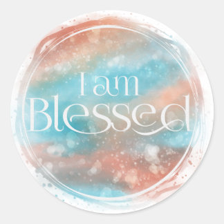 I am Blessed Classic Round Sticker