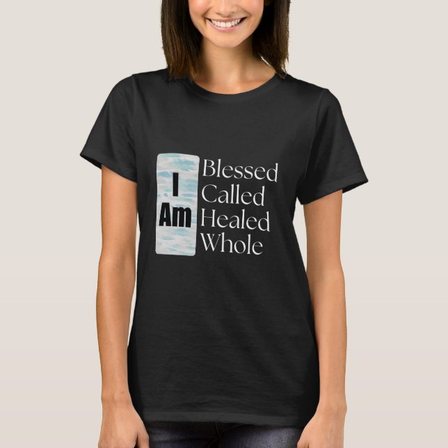 I Am Blessed Motivational Aesthetic Quote Women's T-Shirt (Front)