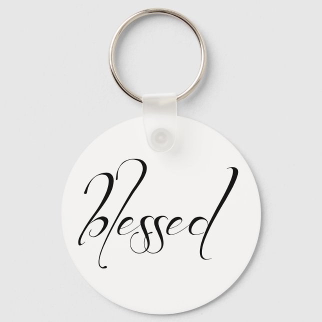 I Am Blessed Statement Keychain (Front)