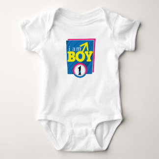 i am boy 1 baby bodysuit