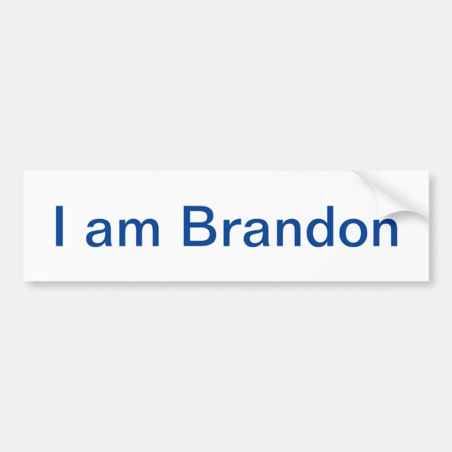 I am Brandon Bumper Sticker (Front)