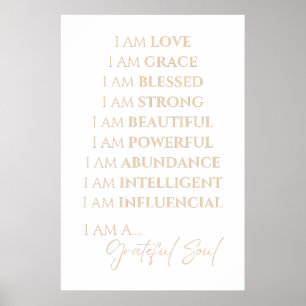I AM CANVAS - Gold Poster