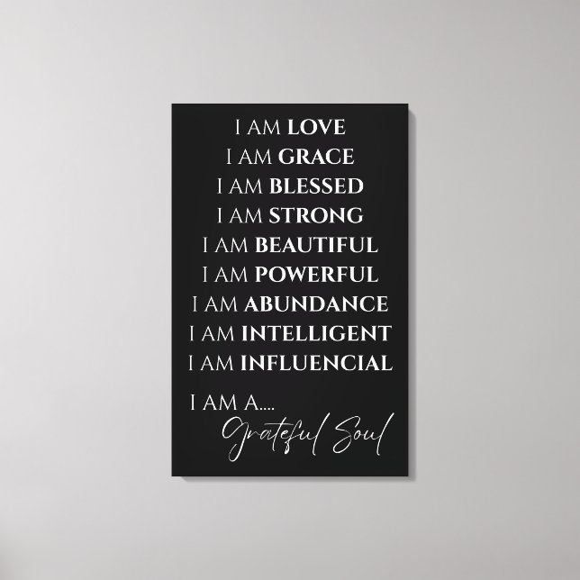I AM Canvas Print (Front)