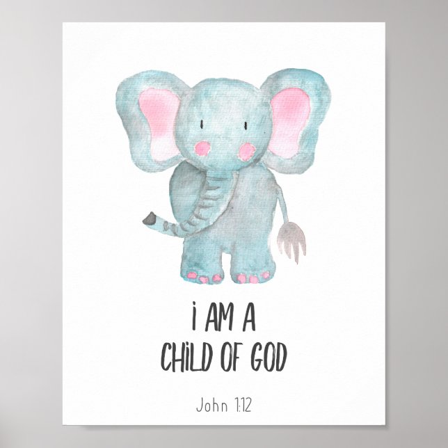 I am Child of God Bible Verse Kids Decor (Front)