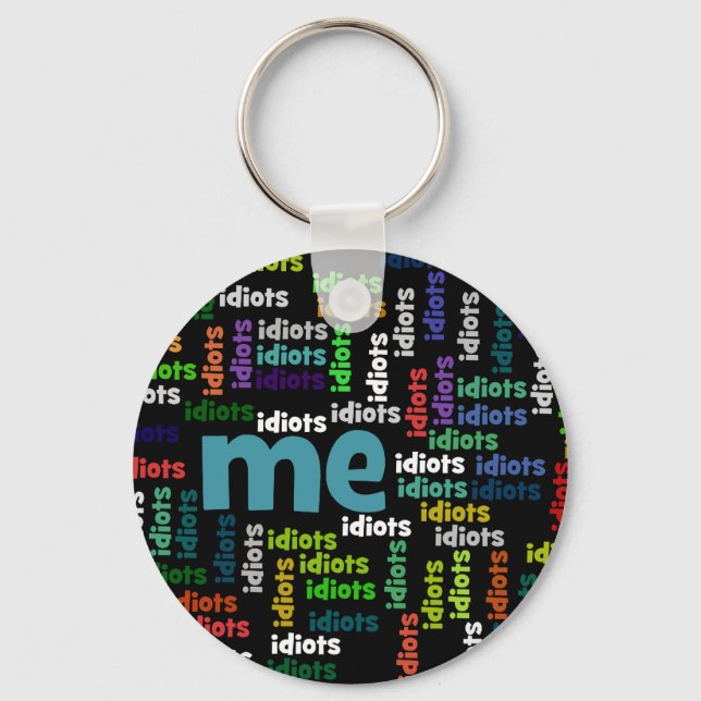 I am Completely Surrounded by a Group of Idiots Key Ring (Front)