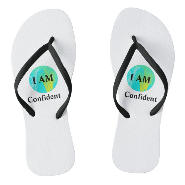 "I AM Confident" Flip Flops (Footbed)