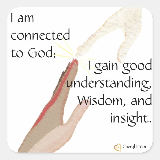 I am connected to God; I gain good... stickers (Front)
