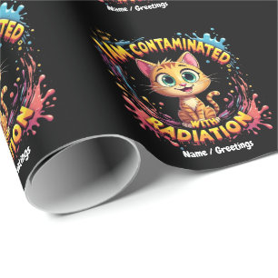 I Am Contaminated with Radiation Japanese Cat Meme Wrapping Paper